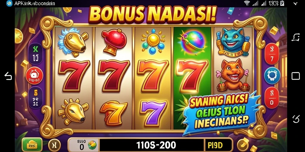 Screenshot memperlihatkan momen ketika memenangkan jackpot.
