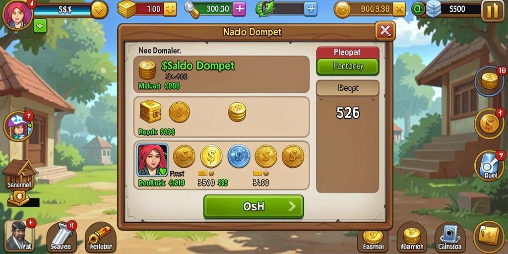 Tangkapan layar arena yang berwarna-warni.